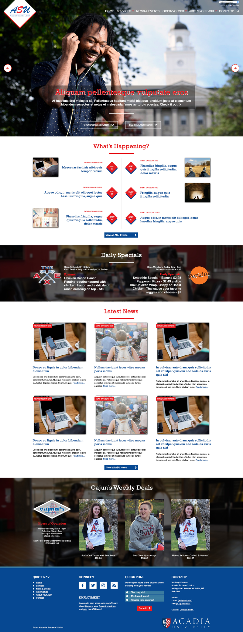 ASU Landing Page
